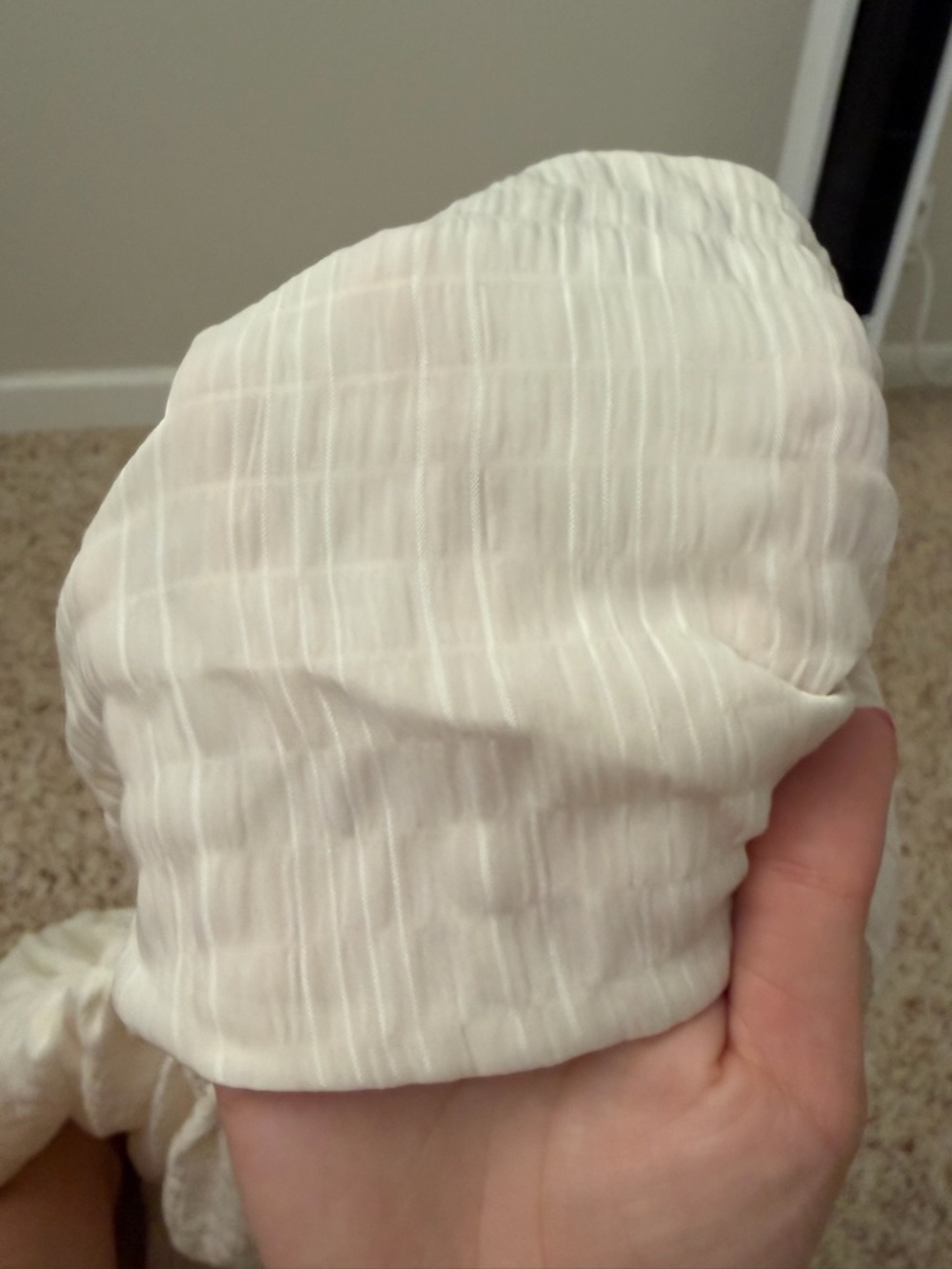 Small Flowy White/Cream Halter Top Tie Back Dress - Picture 2 of 4